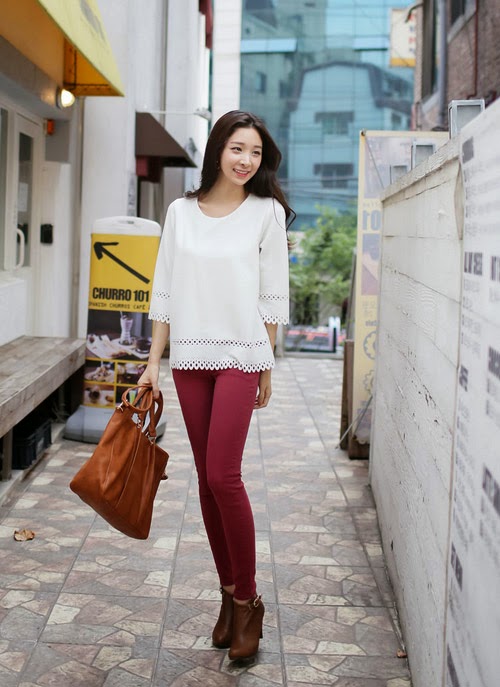 Gái Hàn với phong cách thời trang đơn giản quyến rủ