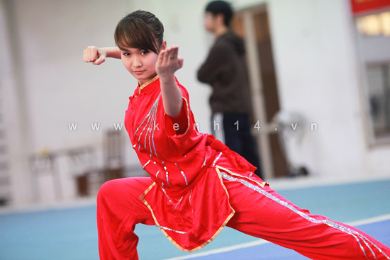 Mai Phương, cô hoa khôi nhỏ xinh của làng Wushu